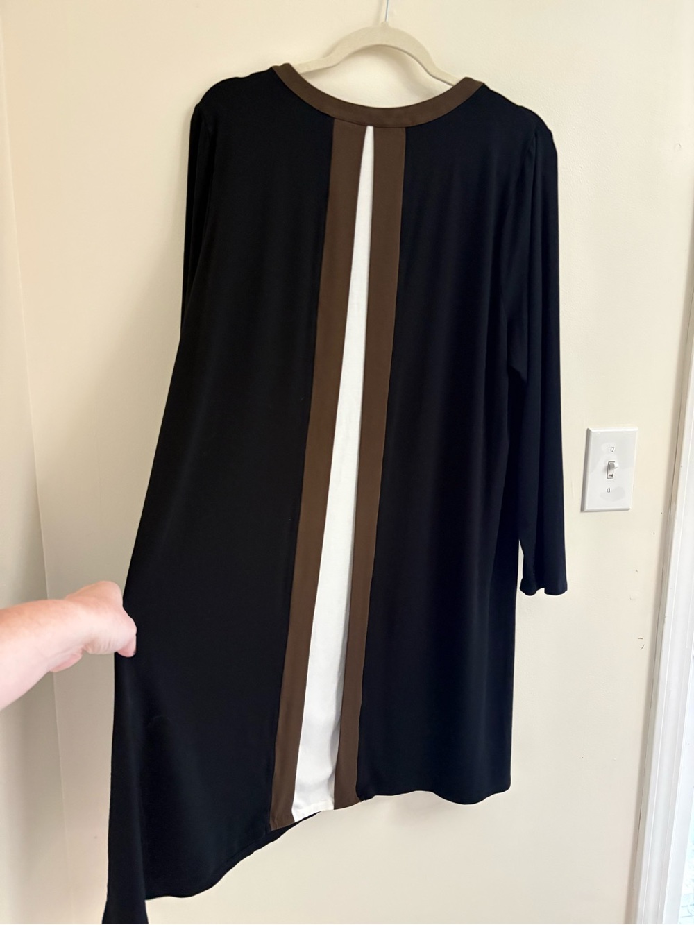 J.Jill Wearever Collection Dress XL Black Travel Knit Stretch Career Midi Dress